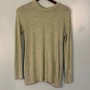 Lululemon Sincerely Yours Light Green Split-back Cashlu Light Sweater